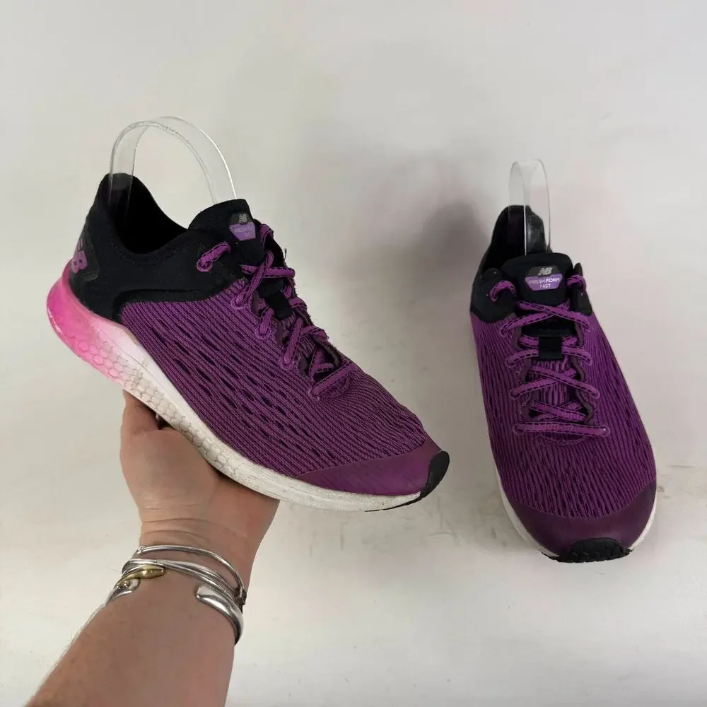 New Balance Fresh Foam Fast Voltage Athletic Sneakers Mens 7 Purple Mesh YKFSTTP